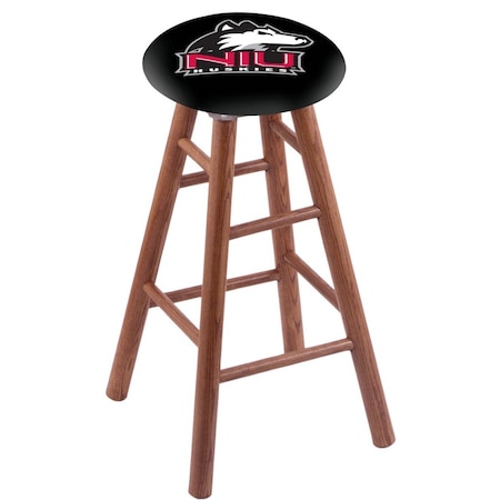 Oak Bar Stool,Medium Finish,Northern Illinois Seat